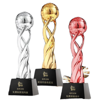 Modische Sport-Event-Trophäe und Auszeichnung aus Gold, Silber, Bronze, Harz und Kristall mit individueller Textgravur