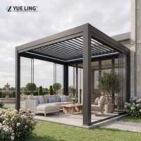 Pergola à lames orientables en aluminium sur mesure pour les constructeurs et les entrepreneurs, pergola de jardin extérieure avec lames réglables