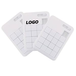 Porte-clés puzzle coulissant vierge à 16 grilles, jouet de casse-tête Hua Rong Dao imprimable UV pour cadeaux promotionnels avec logo personnalisé - Product Image 1