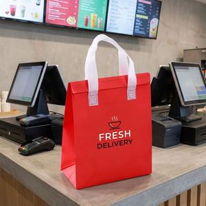 Custom Logo Hot Cold Food Delivery Bag Eco Nonwoven Aluminum Foil Insulated <b>Cooler</b> Bag for Professional Catering Takeout - Product Image 1
