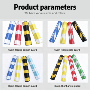 Protection d'angle autocollante en EVA anti-rayures avec bande de signalisation pour parking souterrain, <span class=keywords><strong>garage</strong></span>, entrepôt, quai de chargement – Installation facile - Product Image 3