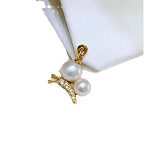 อุปกรณ์ทำเครื่องประดับมุก DIY 31213 จี้เงินแท้ S925 รูปผีเสื้อเปล่าสำหรับสร้อยคอ พร้อมลูกปัดกลมขนาด 6-10 มม. จี้เพชรและชาร์ม - Product Image 3