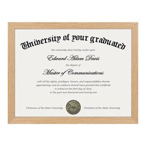 Lot de cadres pour diplômes 8,5x11, présentoir professionnel en bois grainé acajou pour usage professionnel et universitaire - Product Image 1