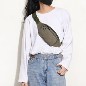 <b>Outdoor</b> <b>Sports</b> Waist <b>Bag</b> Zipper Closure Wear-resistant Construction Site Work Multi-functional Waterproof Canvas Fanny Pack - Product Image 6