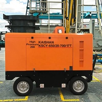 Compresseur d'air à vis portable pour moteur diesel 20 Bar 17 Bar pour appareil de forage Compresseur à vis de marque Kaishan