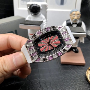 Orologio Meccanico Serie 007 con Cinturino in Gomma Bianca e Quadrante Intarsiato, Regalo di Lusso, Orologio Automatico da <span class=keywords><strong>Donna</strong></span> alla Moda - Product Image 3