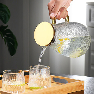 <span class=keywords><strong>Carafe</strong></span> <span class=keywords><strong>en</strong></span> <span class=keywords><strong>verre</strong></span> transparent martelé borosilicate de 60oz pour la cuisine <span class=keywords><strong>avec</strong></span> <span class=keywords><strong>couvercle</strong></span> <span class=keywords><strong>en</strong></span> acier inoxydable 304 - Product Image 2