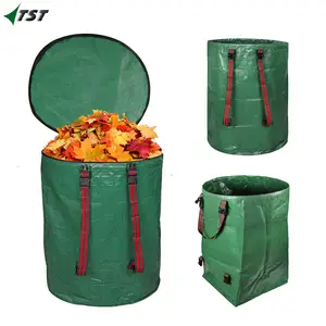 Dobrável 72 Gallon Yard Lawn Garden Garbage Bag Camping Waste Bag Trash Reciclagem Lawn Leaf Bag