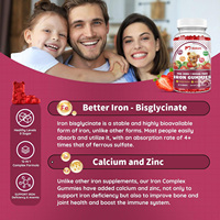 Gommes multivitaminées avec calcium, zinc, soutien immunitaire, renforcement du sang et soutien énergétique pour les carences en fer, l'anémie, végétaliennes