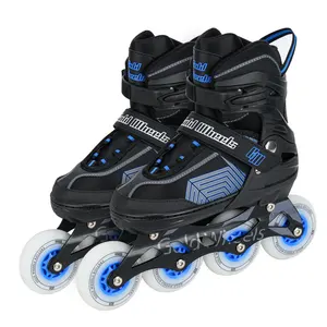 Aisamstar New High Quality Professional Freestyle Kids Flashing Inline Skates 4 Wheel Roller Skates Shoes