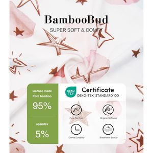 Conjunto de Ropa para Bebé Niña BambooBud, Body con Pantalones Cortos, Estampado con Volantes, Tejido de Fibra de Bambú 100%, Ligero y Transpirable - Product Image 3