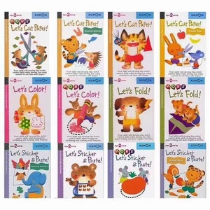 Juego de 12 Libros de Manualidades en Inglés para Niños Kumon, Encuadernación Perfecta A4, Libro de Actividades para Colorear, Origami, Recortes de Papel y Pegatinas - Product Image 1