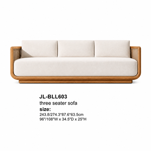 Set Divano da <span class=keywords><strong>Esterno</strong></span> in Teak Impermeabile a Prezzo di Fabbrica, Divano Lounge con Chaise Longue per Resort, Villa e Balcone - Product Image 3