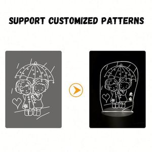 Lampada 3D Personalizzata a Forma di Cuore, Luce Notturna LED in Acrilico, Lampada da Tavolo Decorativa, Regalo di San Valentino per la <span class=keywords><strong>Moglie</strong></span> - Product Image 3