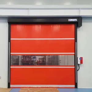 Salle blanche populaire de sécurité Seppes Porte roulante rapide en PVC Porte rapide transparente en plastique à grande vitesse