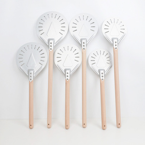 <span class=keywords><strong>Pala</strong></span> de aluminio para horno de <span class=keywords><strong>Pizza</strong></span> profesional, <span class=keywords><strong>pala</strong></span> perforada <span class=keywords><strong>REDONDA</strong></span>/cuadrada con mango de madera desmontable - Product Image 2