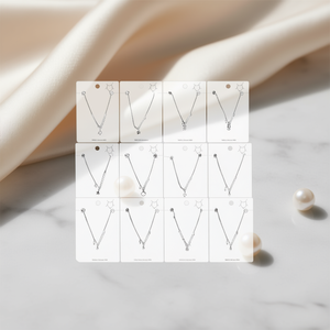 Ensemble de colliers en acier inoxydable Z Acero avec perles, 12 pièces, pendentif plaqué argent, chaîne, bijoux pour femmes, style minimaliste - Product Image 2