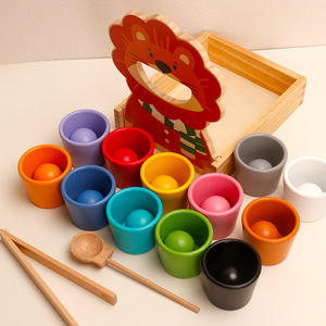 Juguetes Educativos Montessori de Madera para el Reconocimiento de Colores, Entrenamiento de Motricidad Fina, Educación Temprana, Unisex (3-6 Años) - Product Image 3