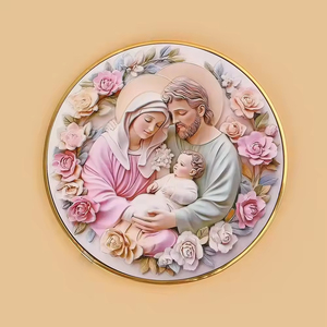 Sculpture en résine 3D Art Déco écologique religieuse catholique, Ornement <span class=keywords><strong>Jésus</strong></span> Vierge Marie, Décoration <span class=keywords><strong>de</strong></span> culte domestique <span class=keywords><strong>de</strong></span> Noël - Product Image 3