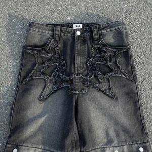 Pantalones Vaqueros de Diseñador de Moda Urbana para Hombre, Apliques Personalizados Bordados, Lavado a la Piedra, Pierna Recta, Estilo Holgado y Moderno - Product Image 4