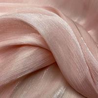 Tissu en satin organza scintillant, tissu en soie brillant froissé, tissu ondulé à paillettes, crêpe et organza à fleurs de glace