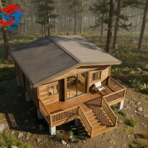 Casa Prefabricada de Madera con Techo Inclinado, Casa Modular Portátil Pequeña para Resort Forestal, Jardín, Estudio, Vivienda al Aire Libre - Product Image 1