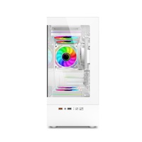 AntarcChill Wholesale Pc Case Atx Gaming Cases White MATX Mid Tower Gamer Case Micro ATX Casing Tempered Glass Computer Chassis