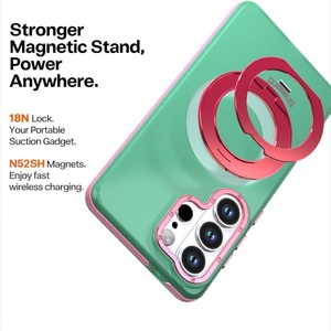 Funda Magnética Mate de Alta Calidad para Teléfono Samsung S26 S22 S23 S24 S25 Ultra Plus FE con 360 °   Funda a prueba de golpes con soporte de anillo metálico - Product Image 4