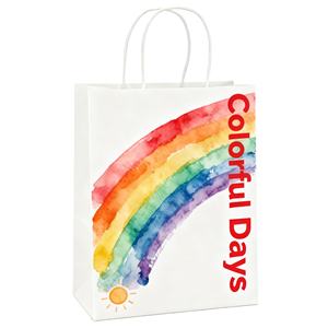Bolsa de papel de compras con logotipo personalizado con asas de papel, papel Kraft marrón blanco para embalaje, joyería de regalo Boutique - Product Image 2