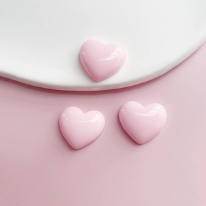 Cabochons en forme de cœur à dos plat en plastique pour bricolage, accessoire de décoration et embellissement pour la maison - Product Image 4