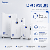 Système de Stockage d'Énergie Solaire Hybride 51.2V 314Ah WIFI CAN LiFePO4 16KWh avec Cellules de Qualité 8000 Cycles, Empilable et Sûr pour Appareils Électroménagers