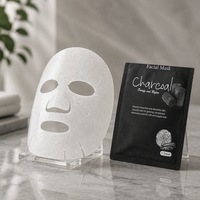 Masques faciaux en tissu au charbon hydratants et éclaircissants, disponibles en OEM/ODM, fabriqués en usine