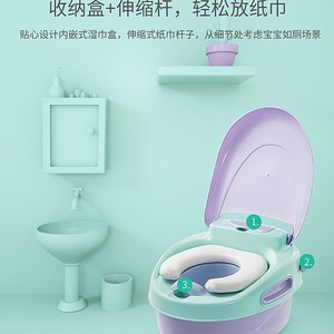 Siège de toilette pour bébé Lebonni, siège d'apprentissage de la propreté en matériau PP, avec coussin doux pour l'apprentissage de la propreté des tout-petits - Product Image 4