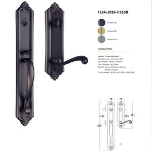 Serrure de porte en laiton avec cristaux européens, style français, luxe léger, argentée, pour porte intérieure en bois, serrure vintage américaine avec cristaux - Product Image 1