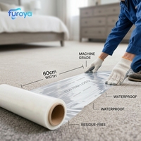 Rouleau de film d'emballage souple en PE pour la protection des tapis et des revêtements de sol