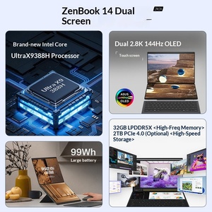 <span class=keywords><strong>Zenbook</strong></span> <span class=keywords><strong>14</strong></span> รุ่นใหม่ล่าสุด จอคู่ ปี 2026 <span class=keywords><strong>Intel</strong></span> Core Ultra X7 2.8K <span class=keywords><strong>OLED</strong></span> หน้าจอสัมผัสคู่ บางเบาพิเศษ แล็ปท็อปสำหรับธุรกิจและสำนักงาน - Product Image 2