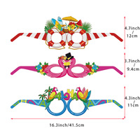 Nouvelles lunettes de fête hawaïennes accessoires Photo flamants roses ananas été plage carnaval amusant lunettes Photo
