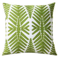 Nouvelle arrivée, housse de coussin brodée de feuilles vertes, coussin décoratif en peluche douce pour canapé, lit, salon, décoration de la maison
