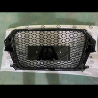 Parrilla Delantera Estilo Panal de Abeja, Material ABS, Estilo RSQ3, Marco Cromado PNB, Rejilla Negra para Audi Q3 SQ3 2013-2015 8U, Fácil Instalación