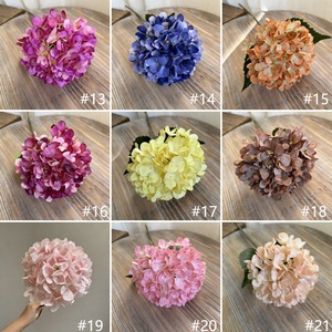 Fleurs décoratives de mariage en gros, nouvelle arrivée, grande tête de 20 cm, hydrangea artificiel en soie verte pour la décoration de scène et de fête - Product Image 6