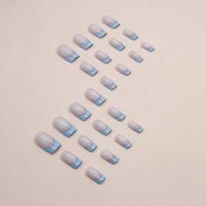 <span class=keywords><strong>Ongles</strong></span> acryliques impression Dip poudre sur <span class=keywords><strong>faux</strong></span> <span class=keywords><strong>ongles</strong></span> Galaxy bleu marine brillant label privé presse artificielle sur les <span class=keywords><strong>ongles</strong></span> - Product Image 2