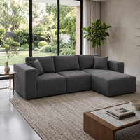Modernes Modulares Konvertierbares Verstellbares Chenille-Sofa-Set, Vakuumkomprimiertes Ecksofa-Bett für Apartments und Villen