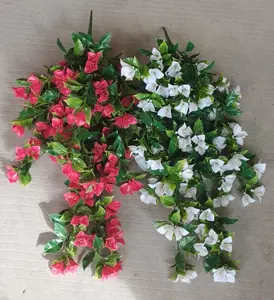 outdoor use UV protection artificial Vine Hangings Plastic bougainvillea flowers