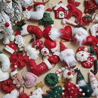 Weihnachtsschmuck zum Aufhängen, roter beflockter Weihnachtsanhänger, Baumschmuck, Dekorationen, Geschenke für Feiertage, Zuhause, Party