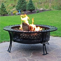 Foyer à bois métal acier extérieur feu bol Camping arrière-cour barbecue gril Table de jardin feu à bois arrière-cour foyer