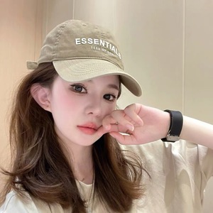 Cappellino da Baseball in Denim Lavato con Stampa <span class=keywords><strong>ES</strong></span> in Stile Coreano, Protezione Solare, per Uomo e Donna, Trendy e Unico, in PVC a 6 Pannelli - Product Image 2