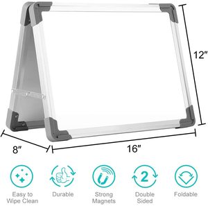 Nhỏ Khô <span class=keywords><strong>Erase</strong></span> Bảng Trắng Magnetic Desktop Có Thể Gập Lại Bảng Trắng Xách Tay Mini Giá Vẽ Hai Mặt Trên Bảng Top Với Chủ Fo - Product Image 2