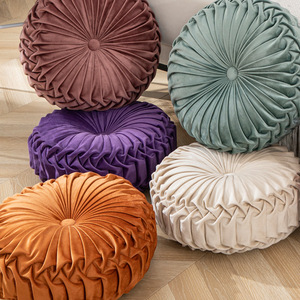 Solid Purple Round Throw Pillow Sham - 45cm Diameter Dutch Velvet Pillow Cover For Home Decor