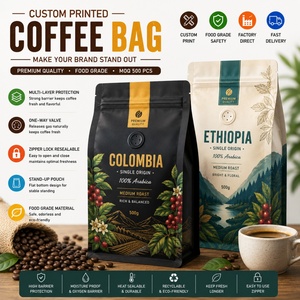 Bolsas de Café Personalizadas con Impresión Mate de 500g y 1000g, Portátiles, a Prueba de Olores, Empaque Flexible para Alimentos y Almacenamiento de Café - Product Image 1