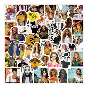 50Pcs Cantor Estrela Beyonce Graffiti Adesivos Etiqueta Decorativa Para Bagagem Laptop Guitar Helmet Skate Adesivo À Prova D' Água